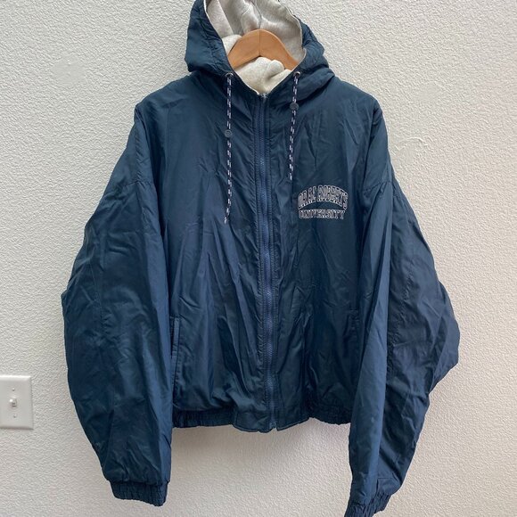 Vintage Oral Roberts University MV Sport Reversible Jacket Men's 2XL Blue Gray - Picture 6 of 10